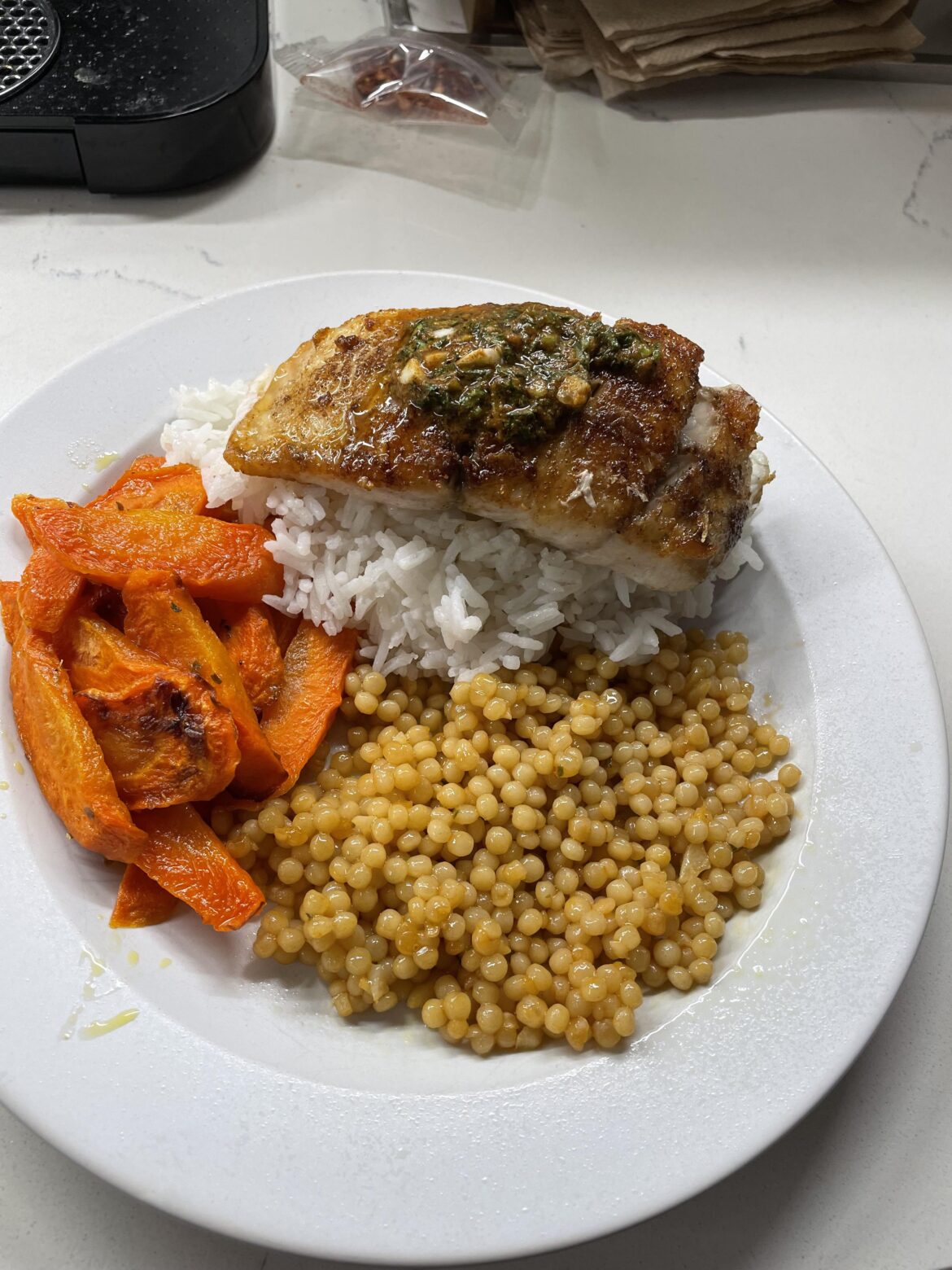 Barramundi With Zesty Cilantro Sauce: 10/10