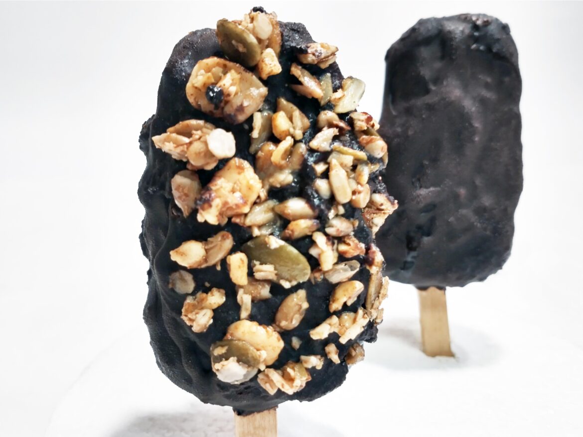 Carob- and Granola-Covered Almond Ice Cream Bars