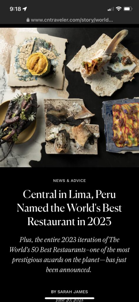 Best restaurant in the world doesn’t have plates