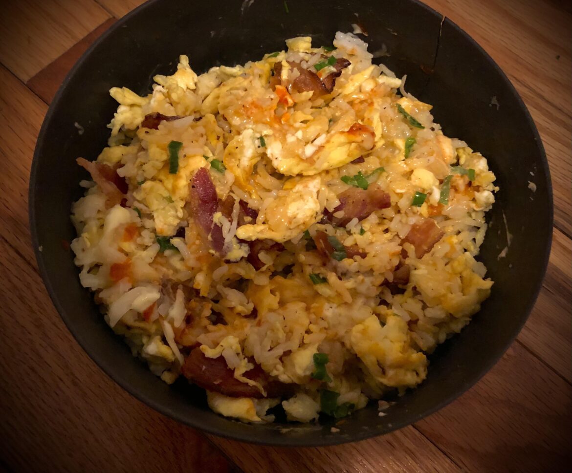 Bacon, Egg and Cheese Fried Rice