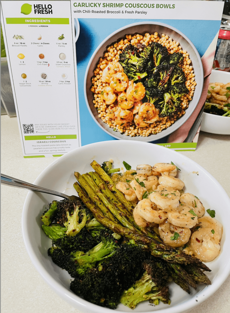 Garlicky Shrimp Couscous Bowls 9/10