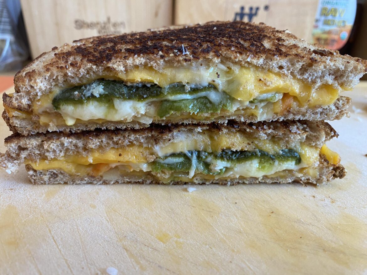 New Favorite Grilled Cheese… Chile Relleno Grilled Cheese!