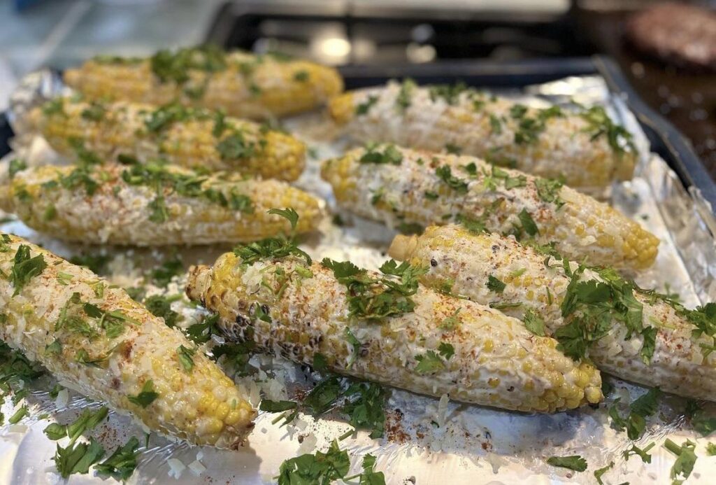 These Elote Mexican street corn was amazing