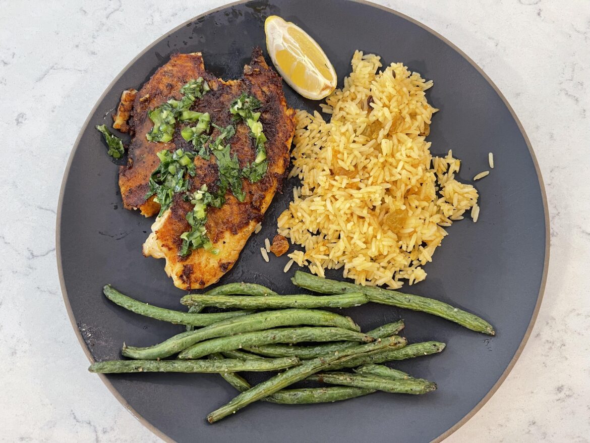 Tunisian Spiced Tilapia with Chermoula
