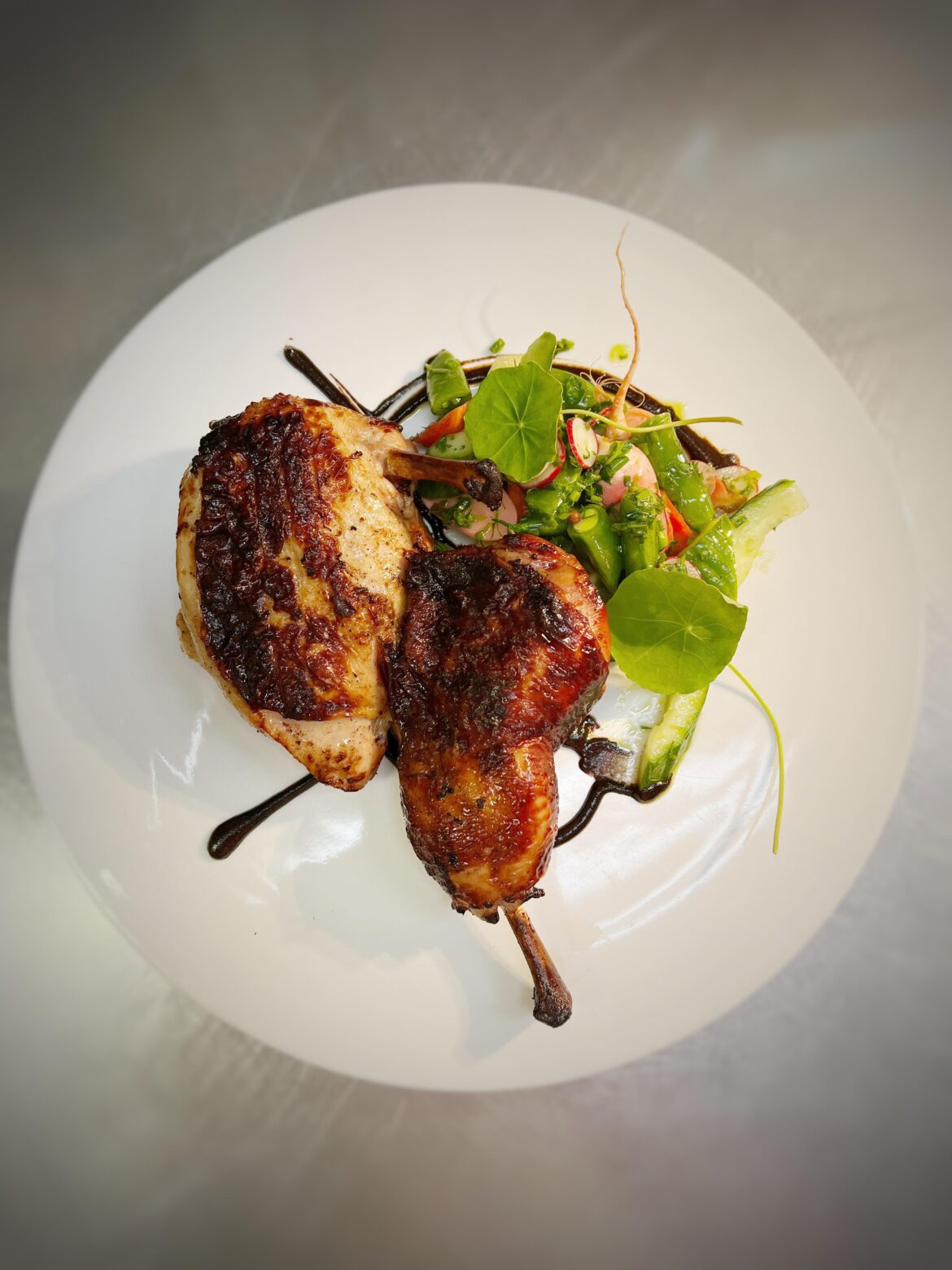 Roasted half chicken