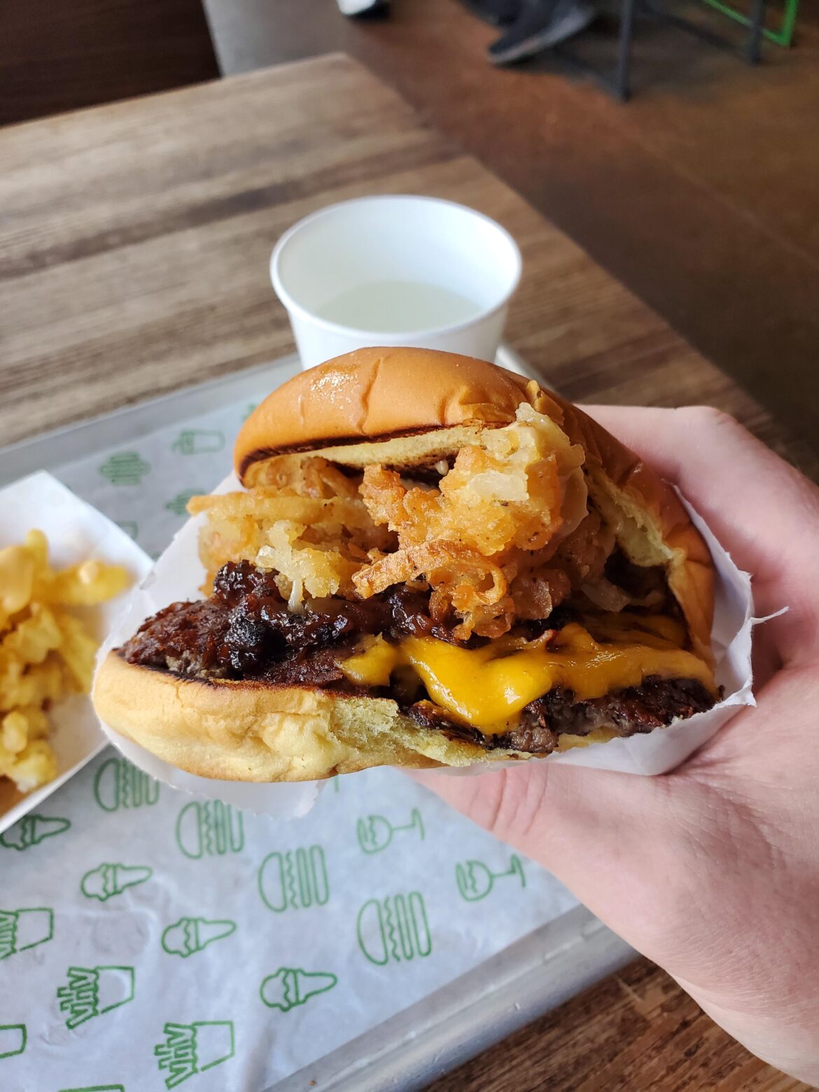 Bourbon Bacon Jam Burger from Shake Shack. Pretty damn good.