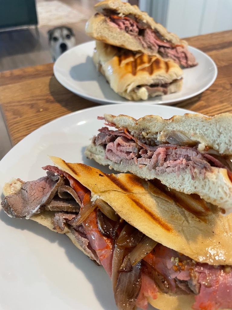 Roast beef and capicola panini Dining and Cooking