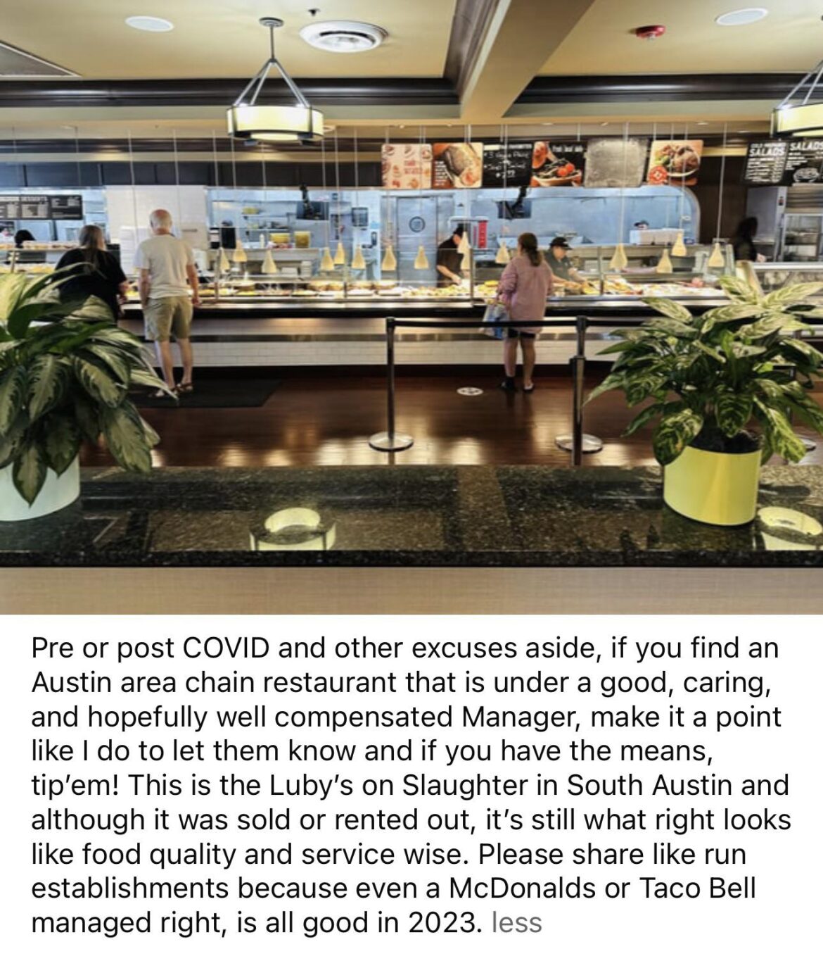 Luby’s And Other Austin Eateries