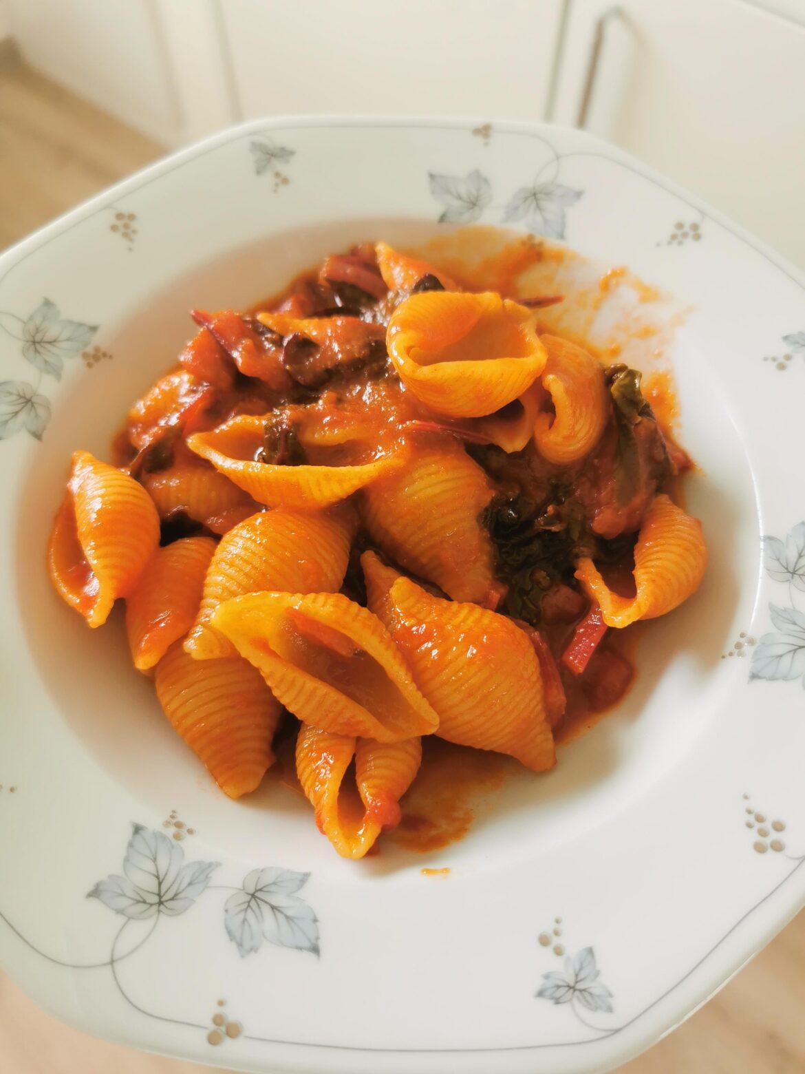 Gochujang/Doenjang pasta with tomato and chard