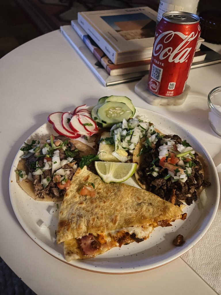 Leo’s Tacos off La Cienega. This is my favorite location. Super fast & great salsa bar.