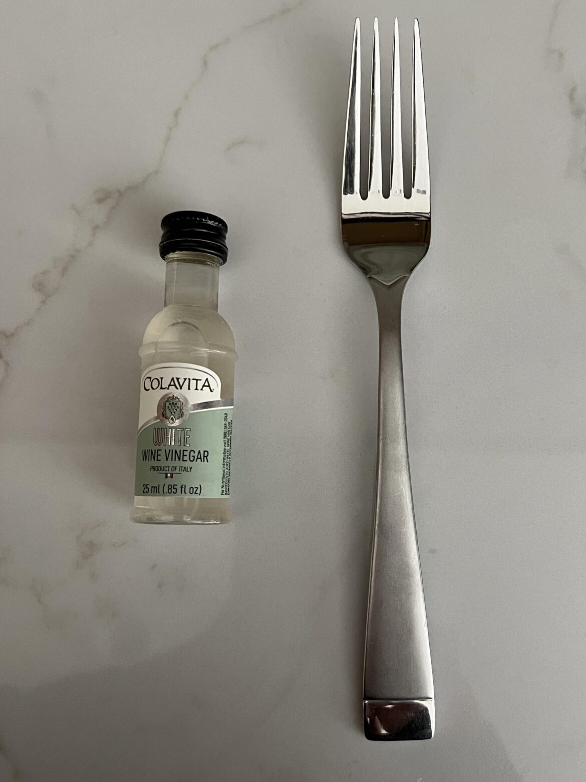 The tiniest bottle of white wine vinegar