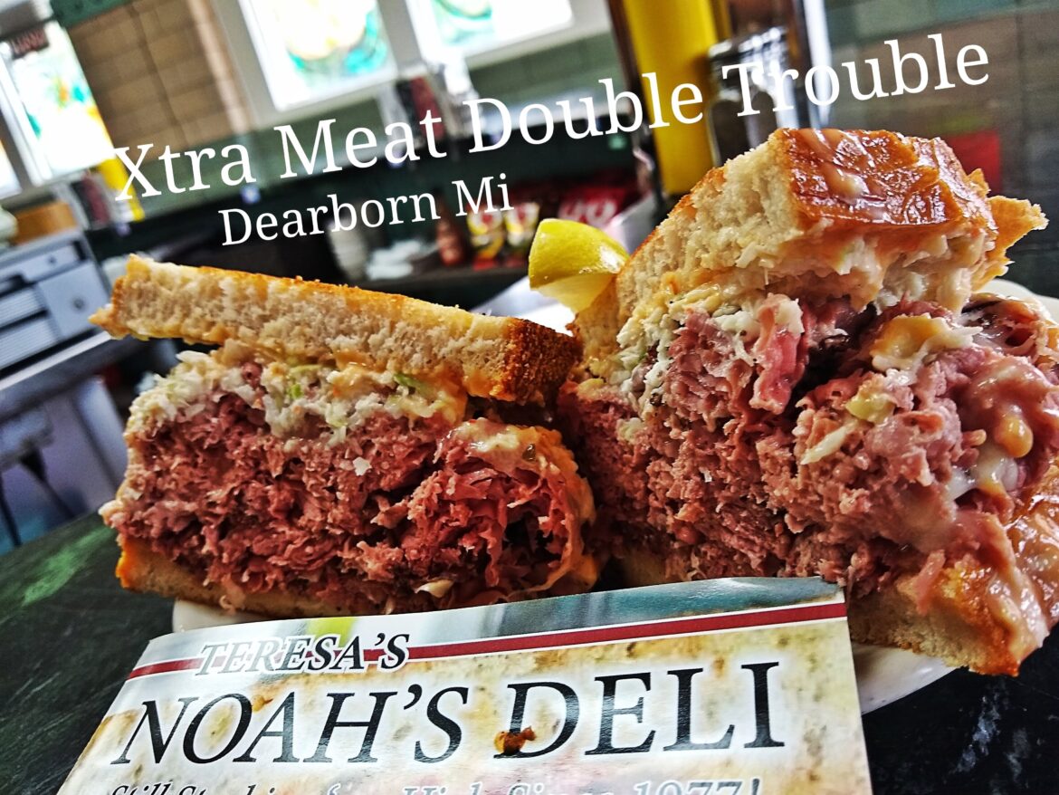 The Double Double Trouble on Michigan Avenue Dearborn. Noah's Deli it Famous 😋