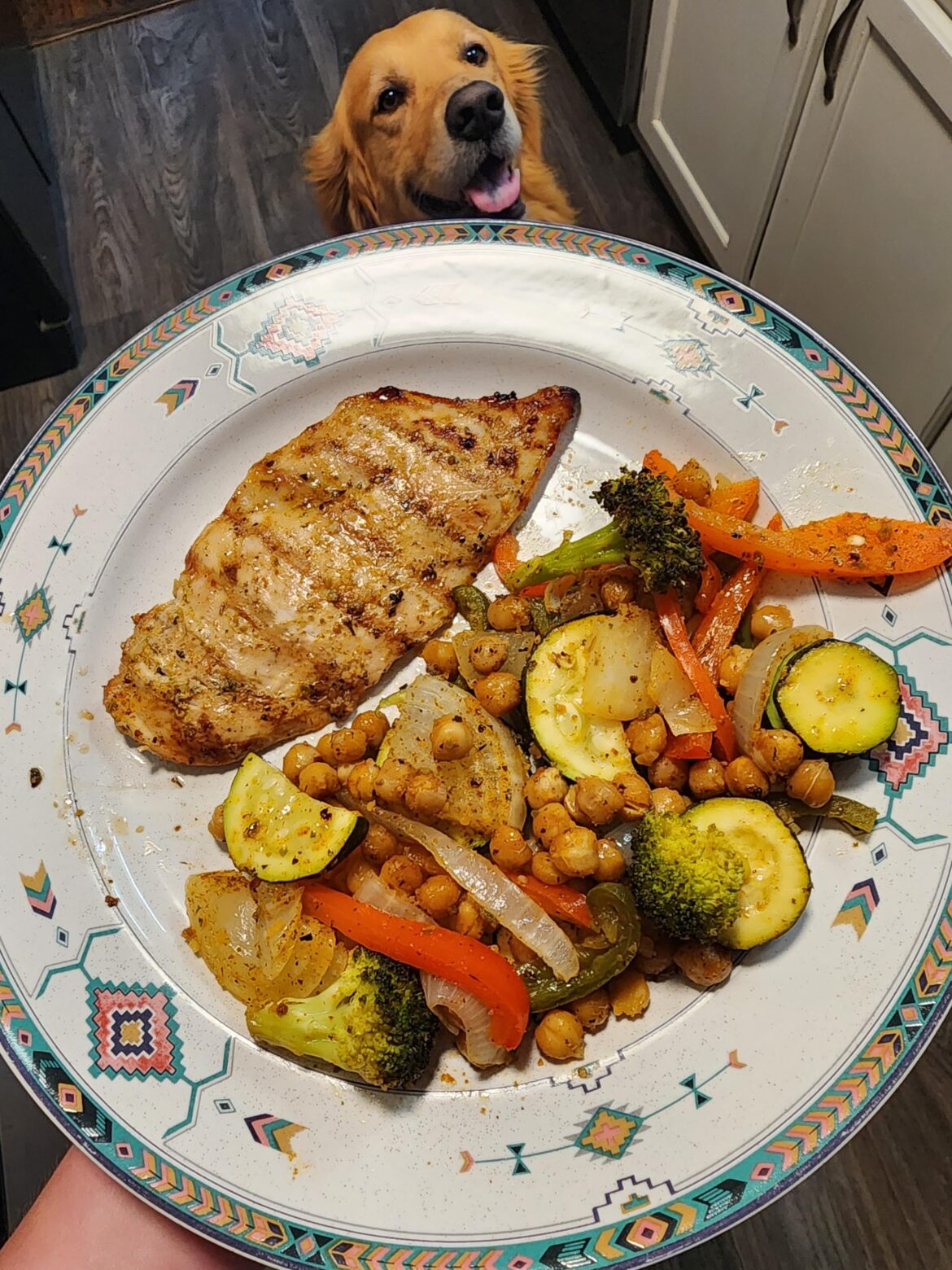 Grilled chicken and veggies