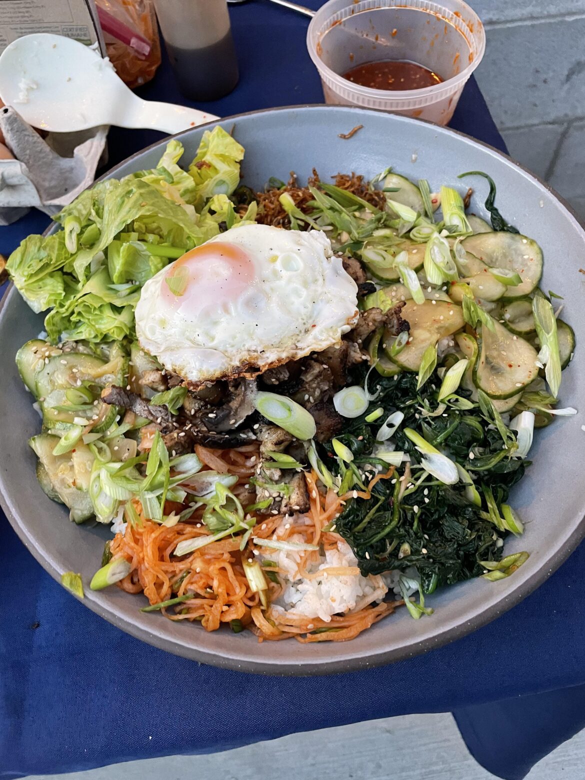 A giant bowl of bibimbap