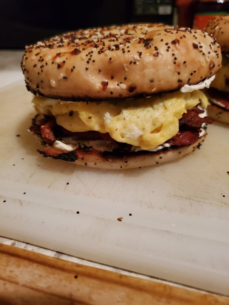 Bagel Bacon Eggy Sammie