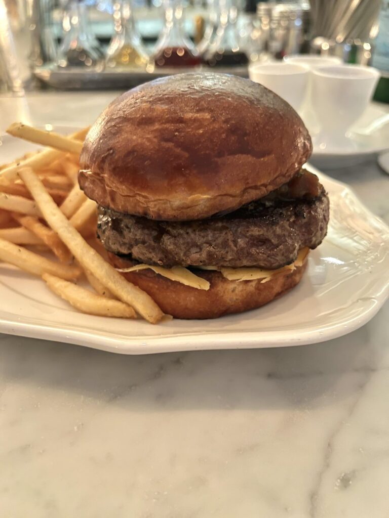 The burger at Camphor