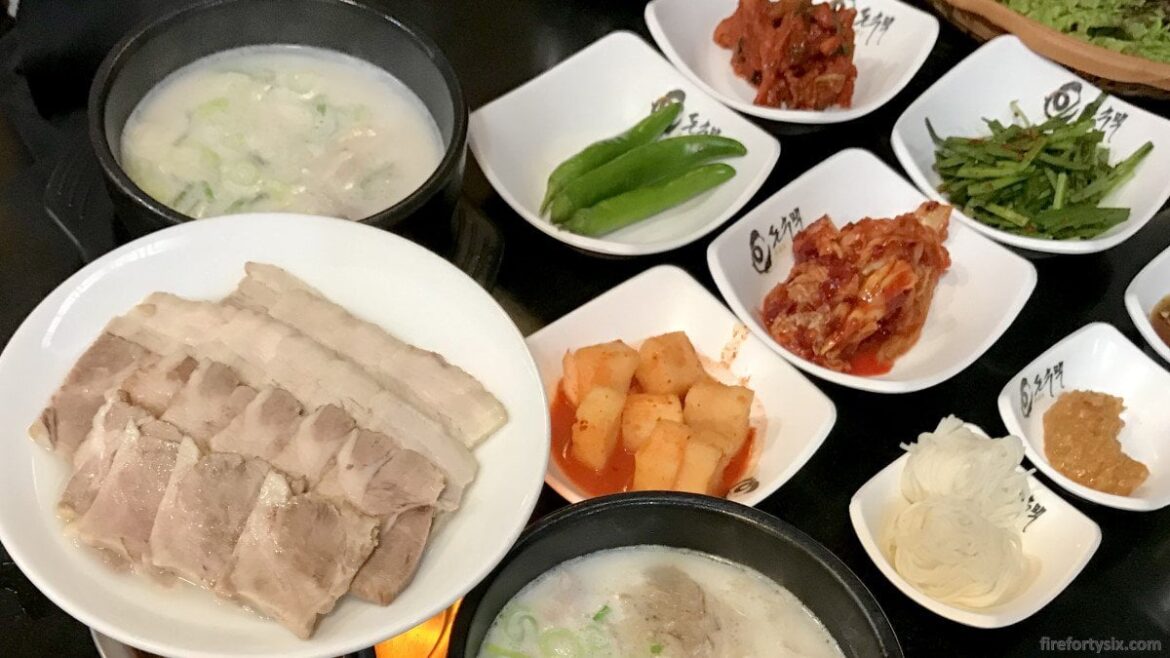 Comforting pork soup for our first meal in Seoul