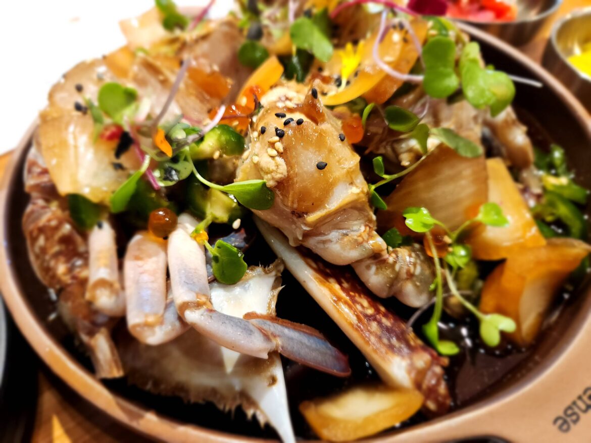 Raw marinated crab at Master HA