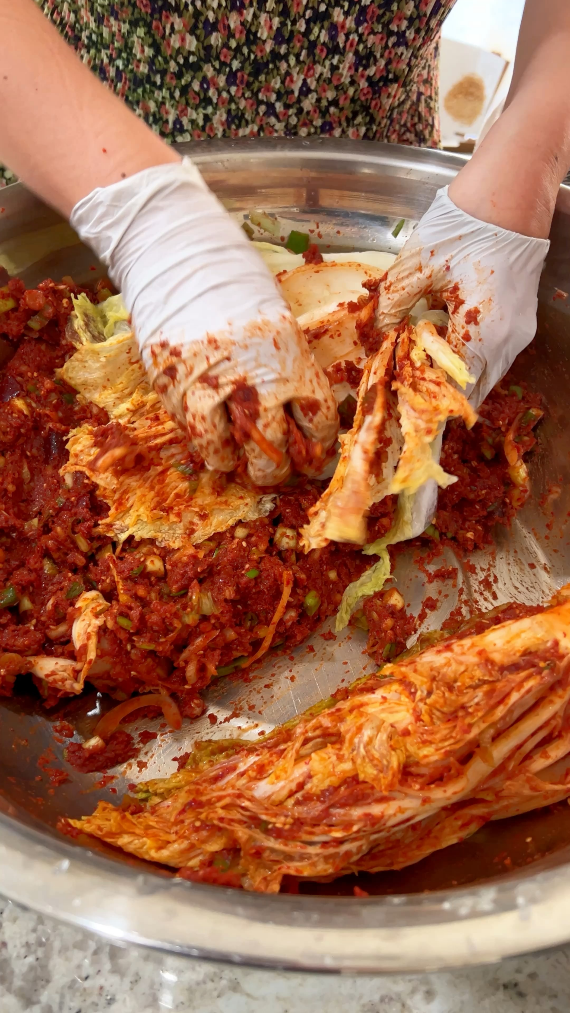 Fresh batch of kimchi