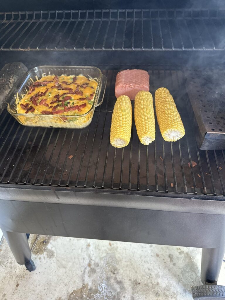 Smoked Spam and Egg Sandwich with Fried Golden Potatoes