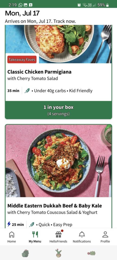 My meals for the next couple of weeks, none are premium