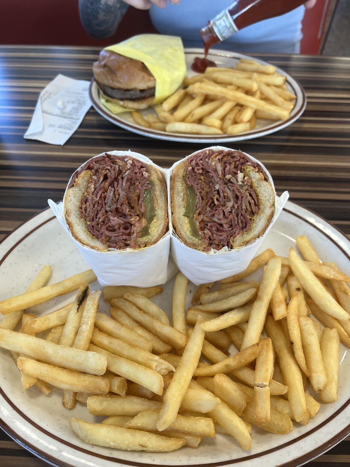 Pastrami Combo - Tom's Family Restaurant, ~ $16