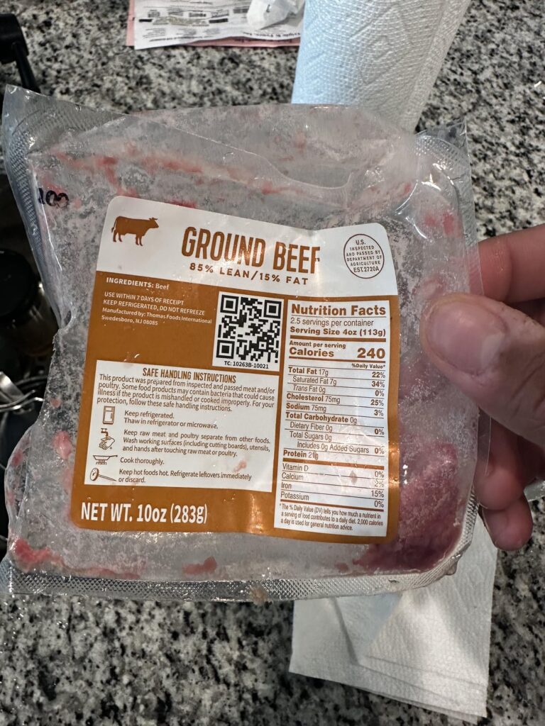 Extra protein with my ground beef