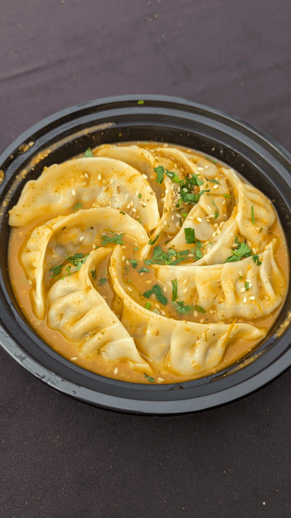 Jhol Momo from Momo Fomo LA @Vegan Exchange today