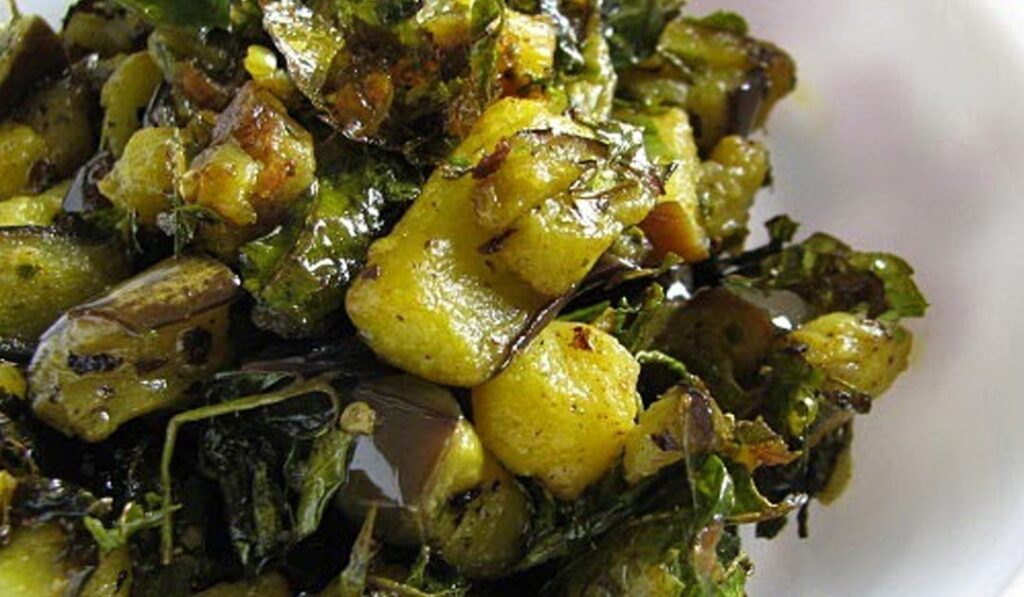Neem with eggplant - Bengali traditional cuisine for health benefits