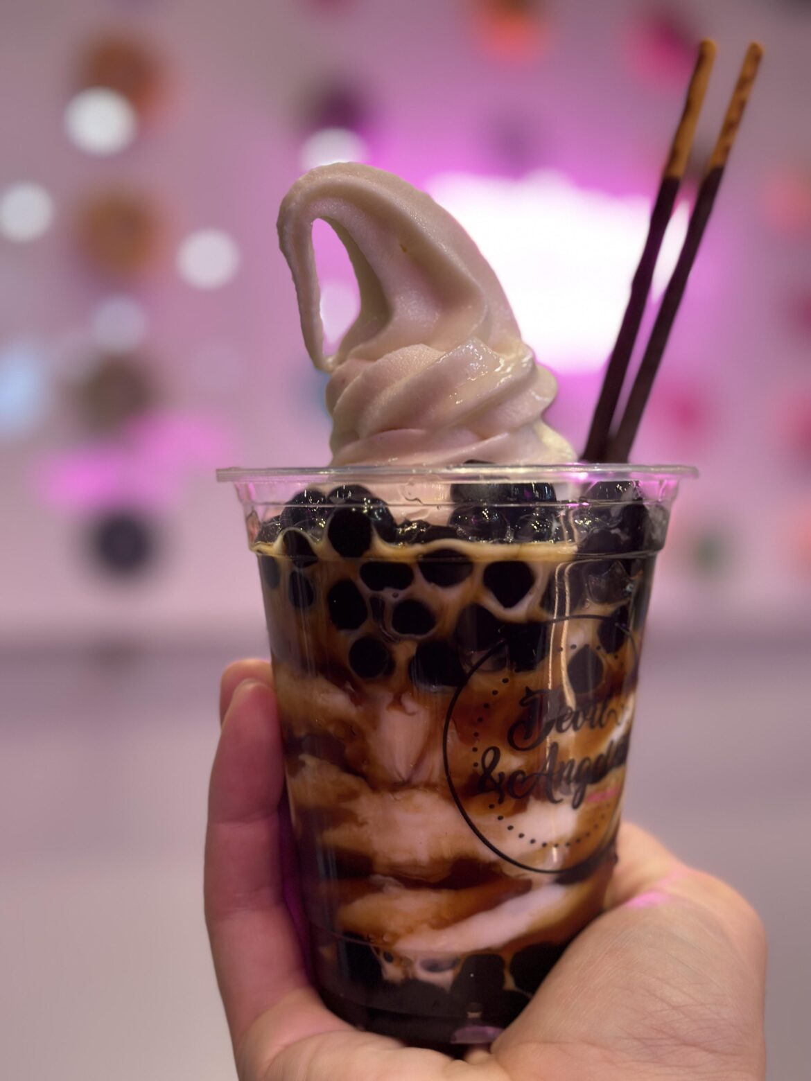 Brown Sugar Milk Tea Boba Soft Serve