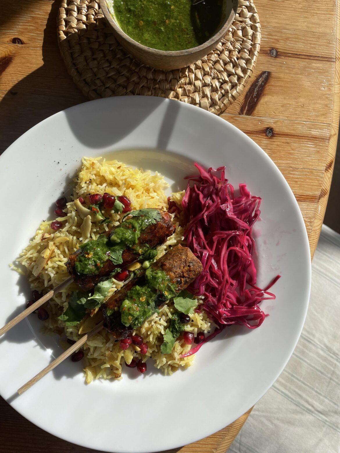 Sainsbury’s Middle Eastern style koftas with accompaniments