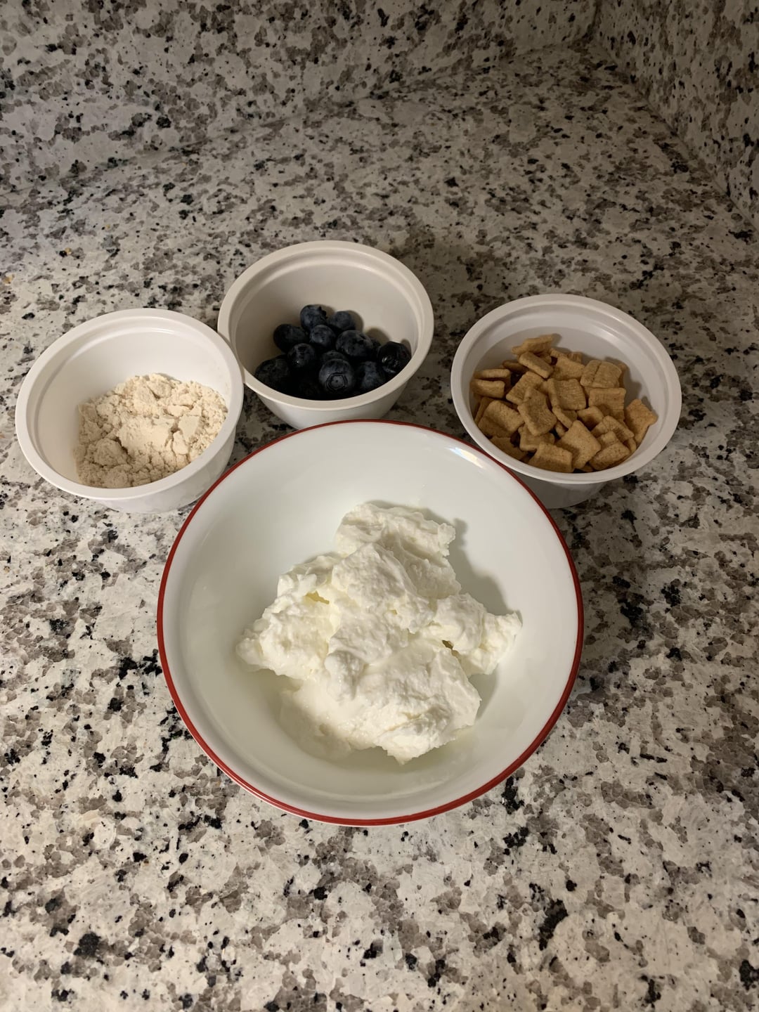 cinnamon toast crunch yogurt bowl, 350 calories and 47 grams of protein