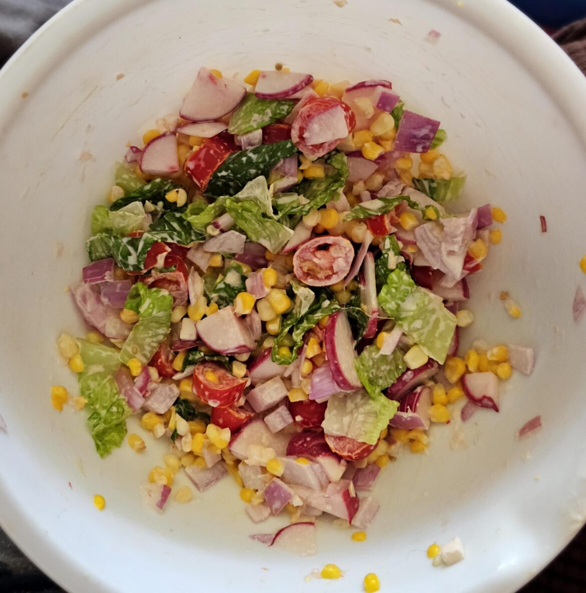 Corn salad inspired by the one from KFC in Seoul.