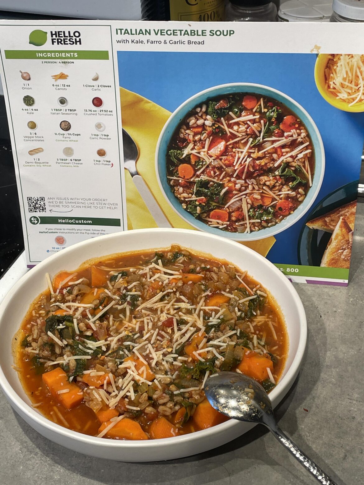 Italian Vegetable Soup: 10/10 incredibly rich flavor; smelled like a restaurant