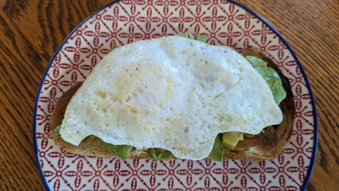 My egg was the perfect size for my avo toast