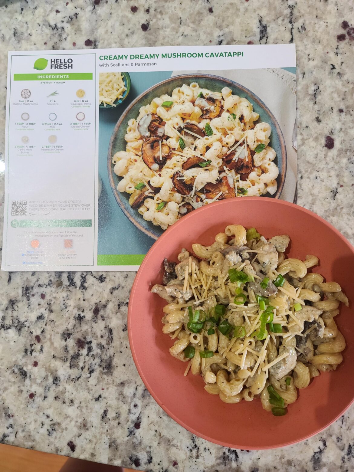 Mushroom Cavatappi with Chicken
