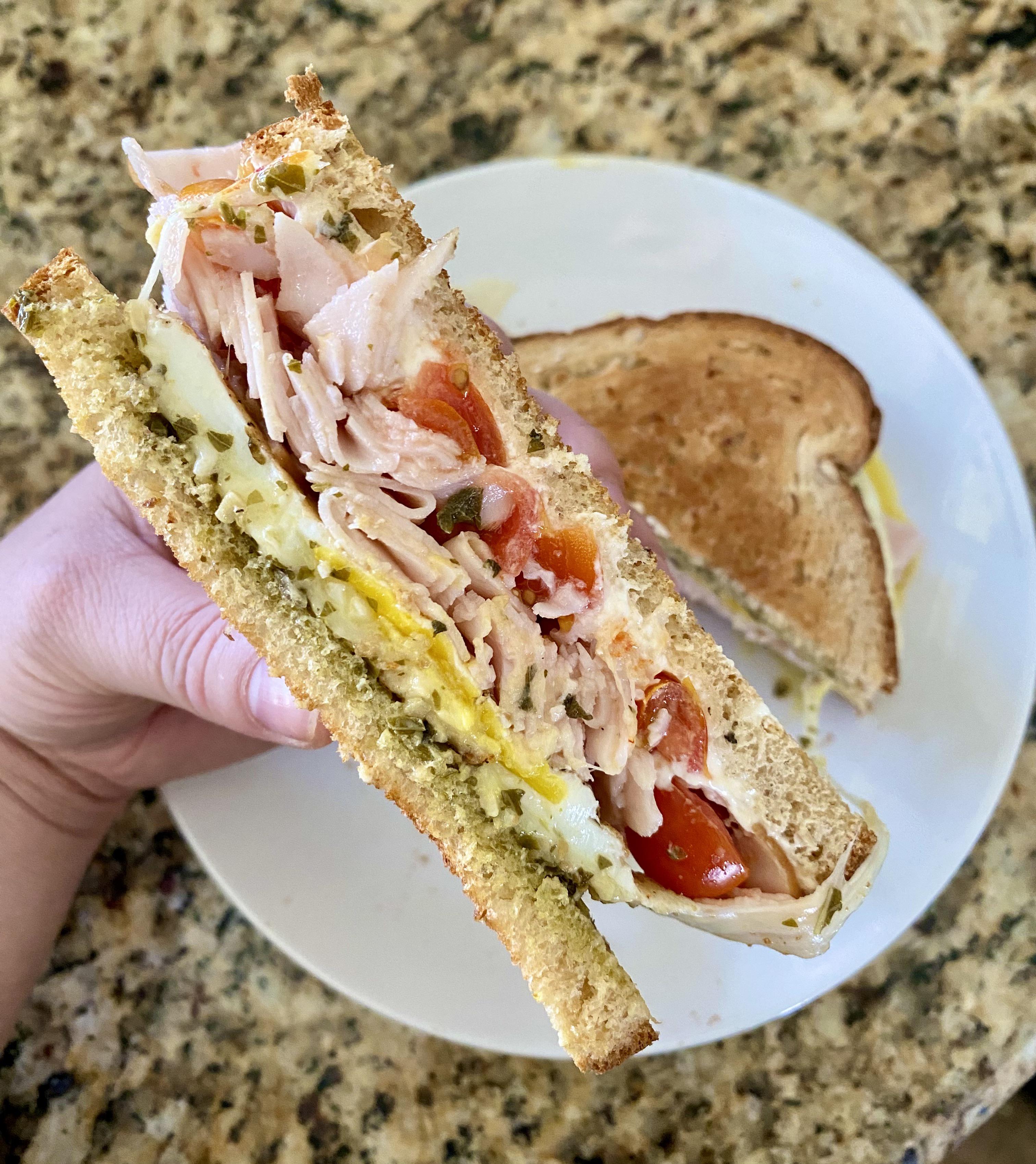 A simple breakfast fave from this morning. Over medium egg, Munster