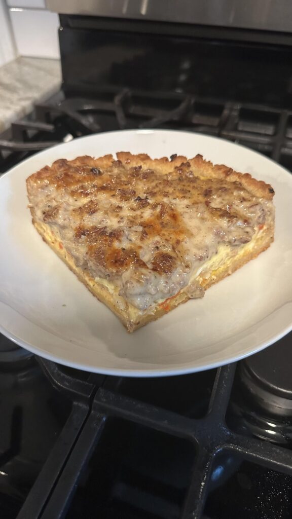 [homemade] Breakfast Deep Dish Pizza