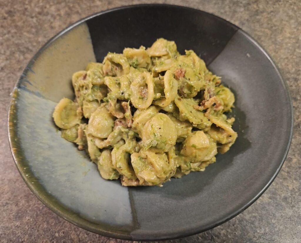 Creamy Orecchiette With Spring Onions, Fennel, and Bacon