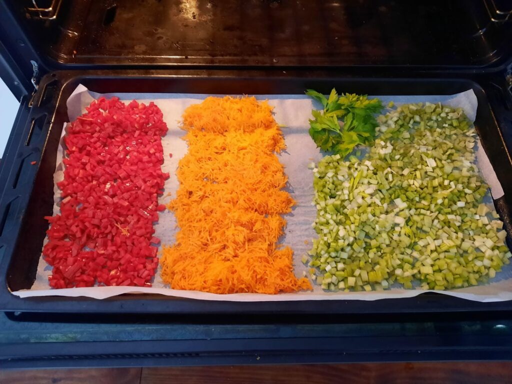 Drying some vegetables