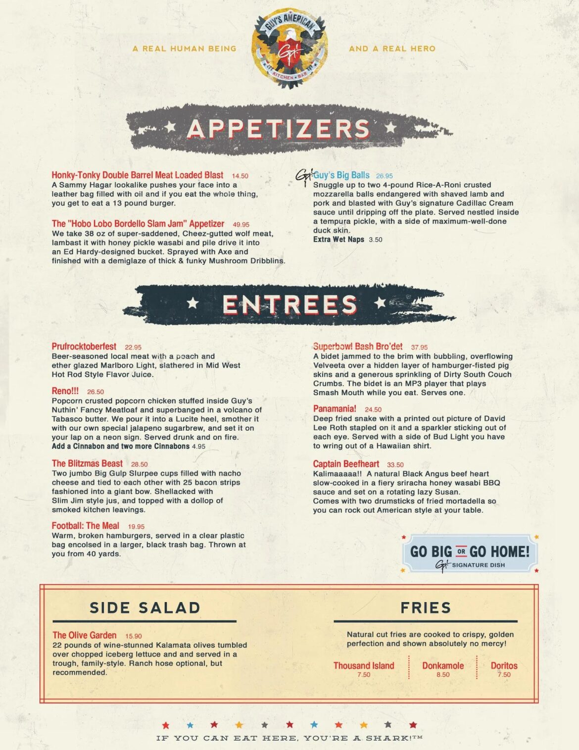 Nary a plate in sight