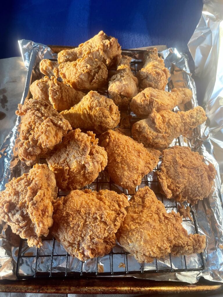 [Homemade] Extra crispy fried chicken