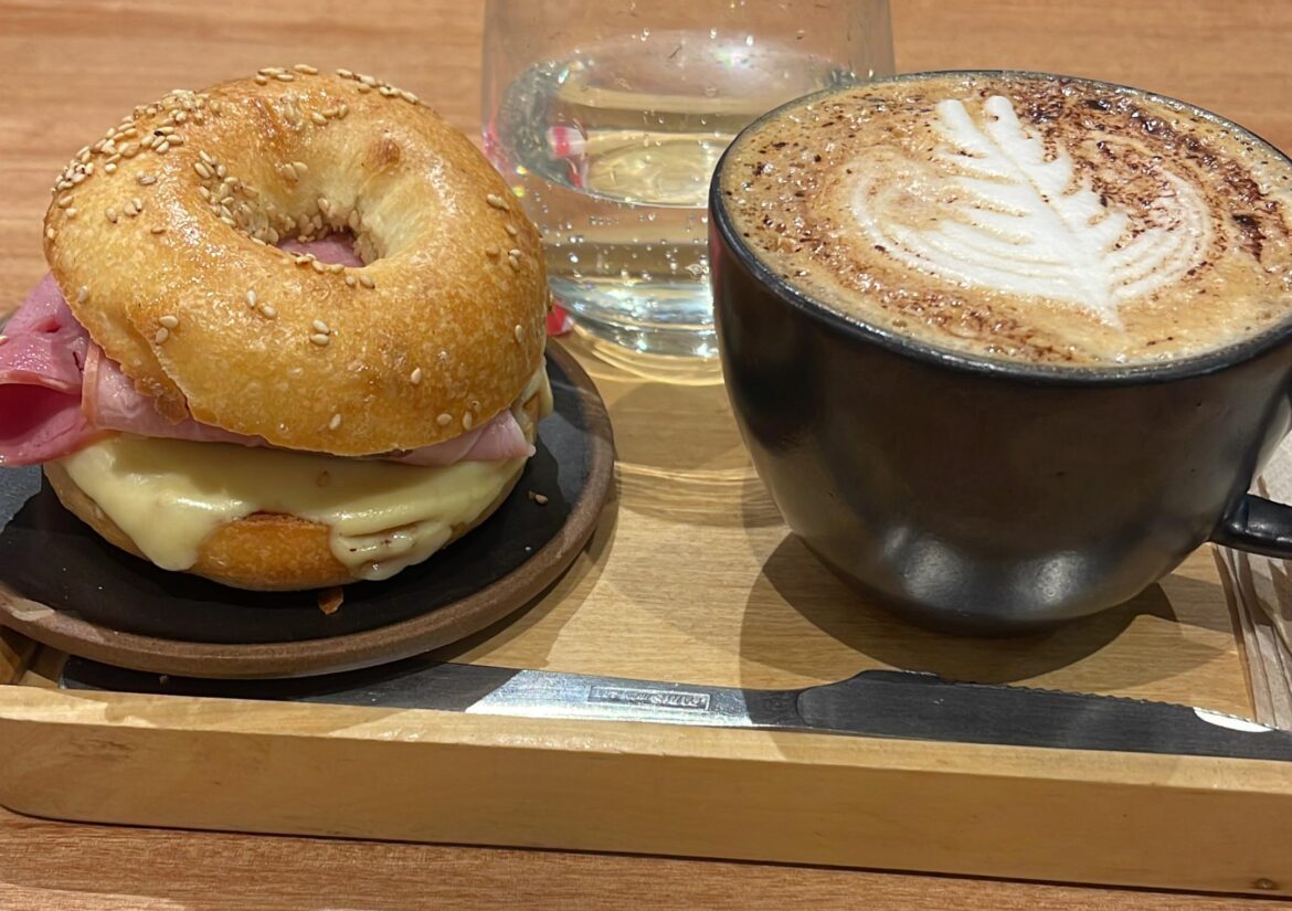 Cappuccino with a bagel 🥯 ☕️