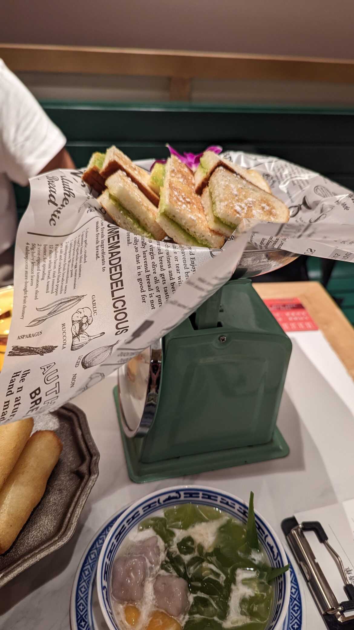 We ordered Kaya toast.