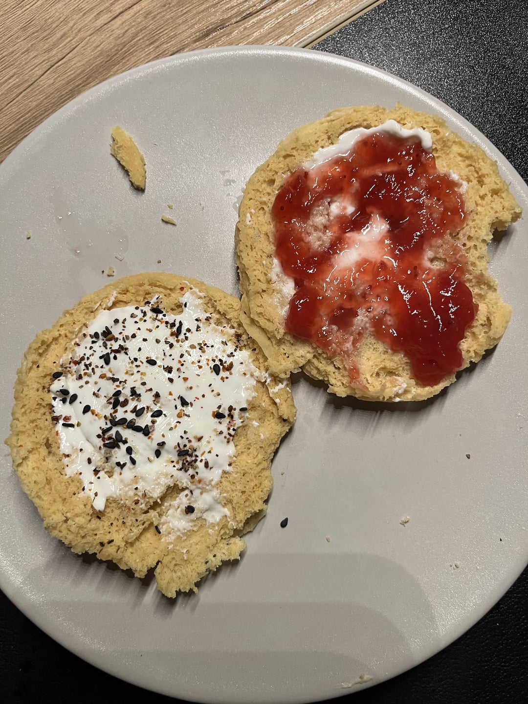 18 calorie english muffin (oat fiber mug cake variation) Dining and