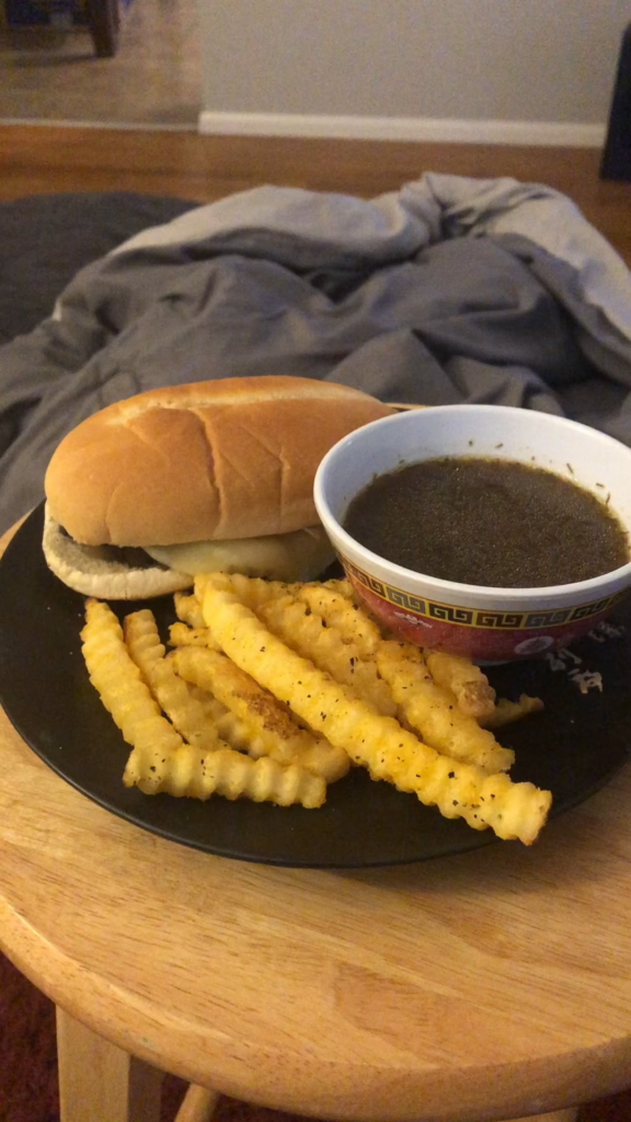 Portobello French Dip! Extremely amateur cook (If I can do it, anyone can!)