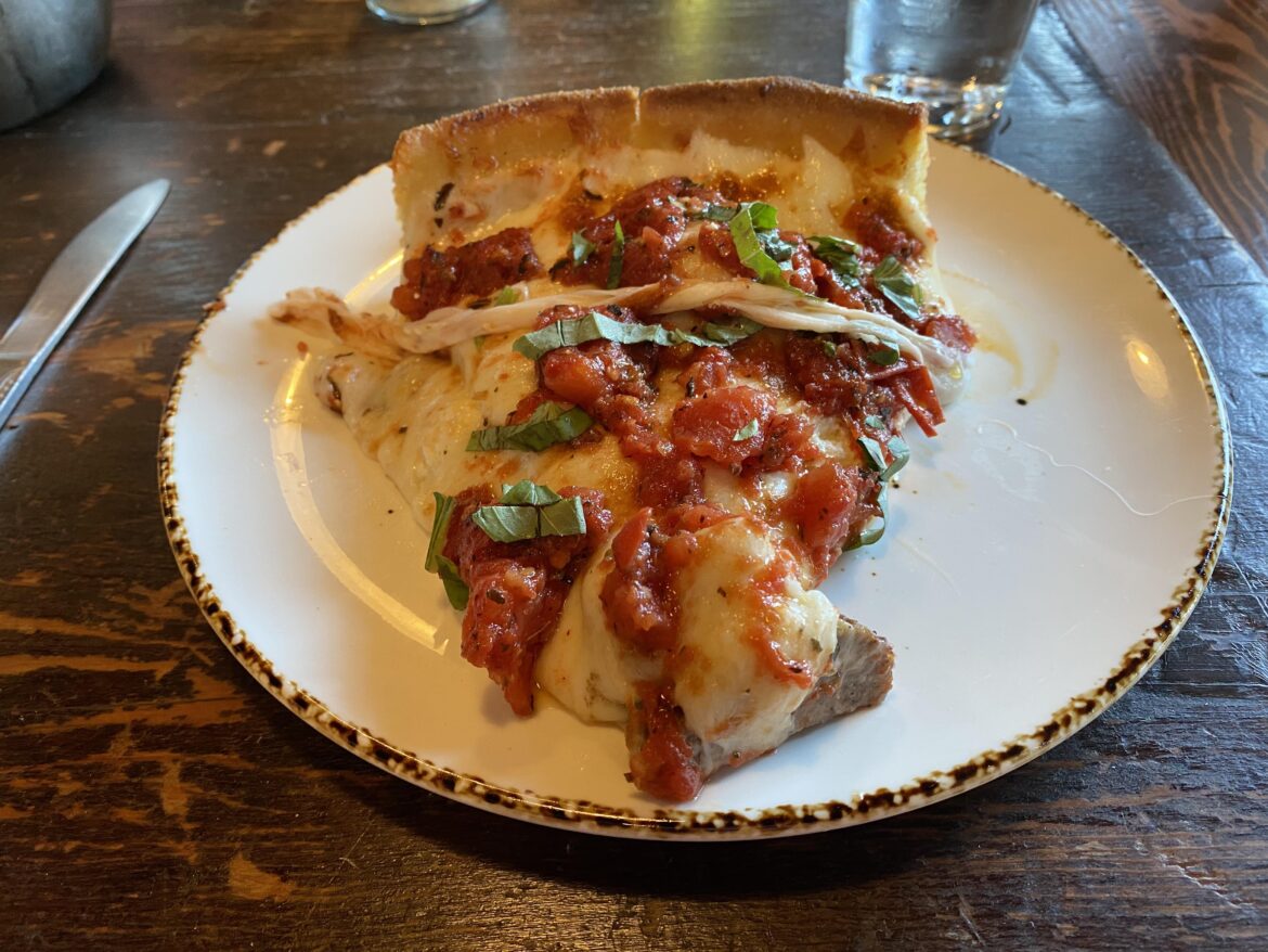 Meatball Deep Dish Pizza at Blackbird