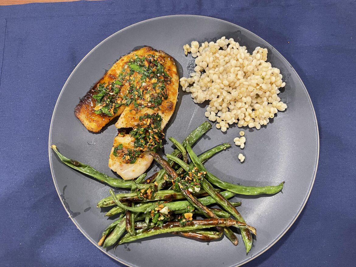 Tilapia w/ Almond- Parsley Gremolata 10/10