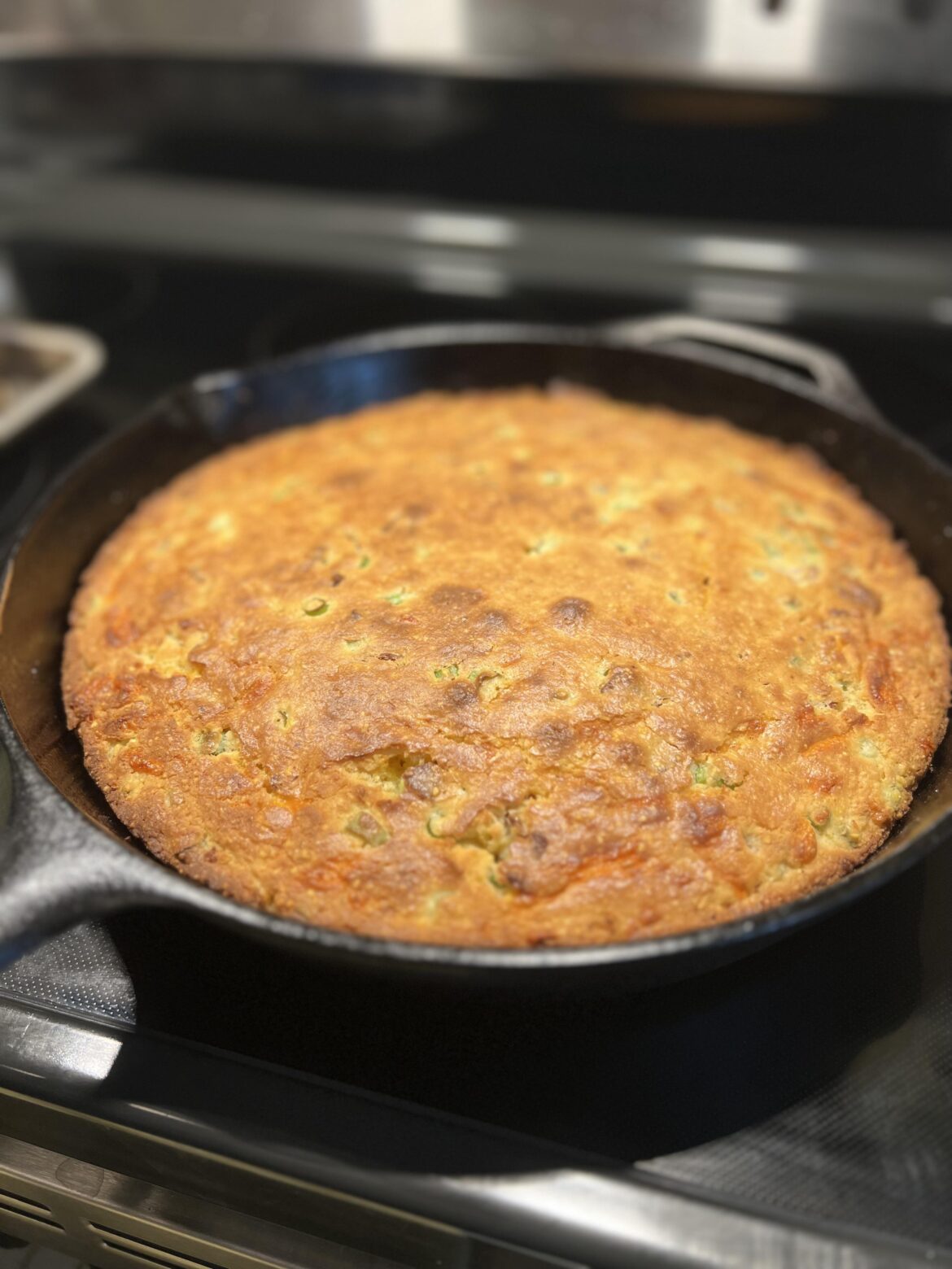 I made Bacon, Cheddar, Scallion cornbread.