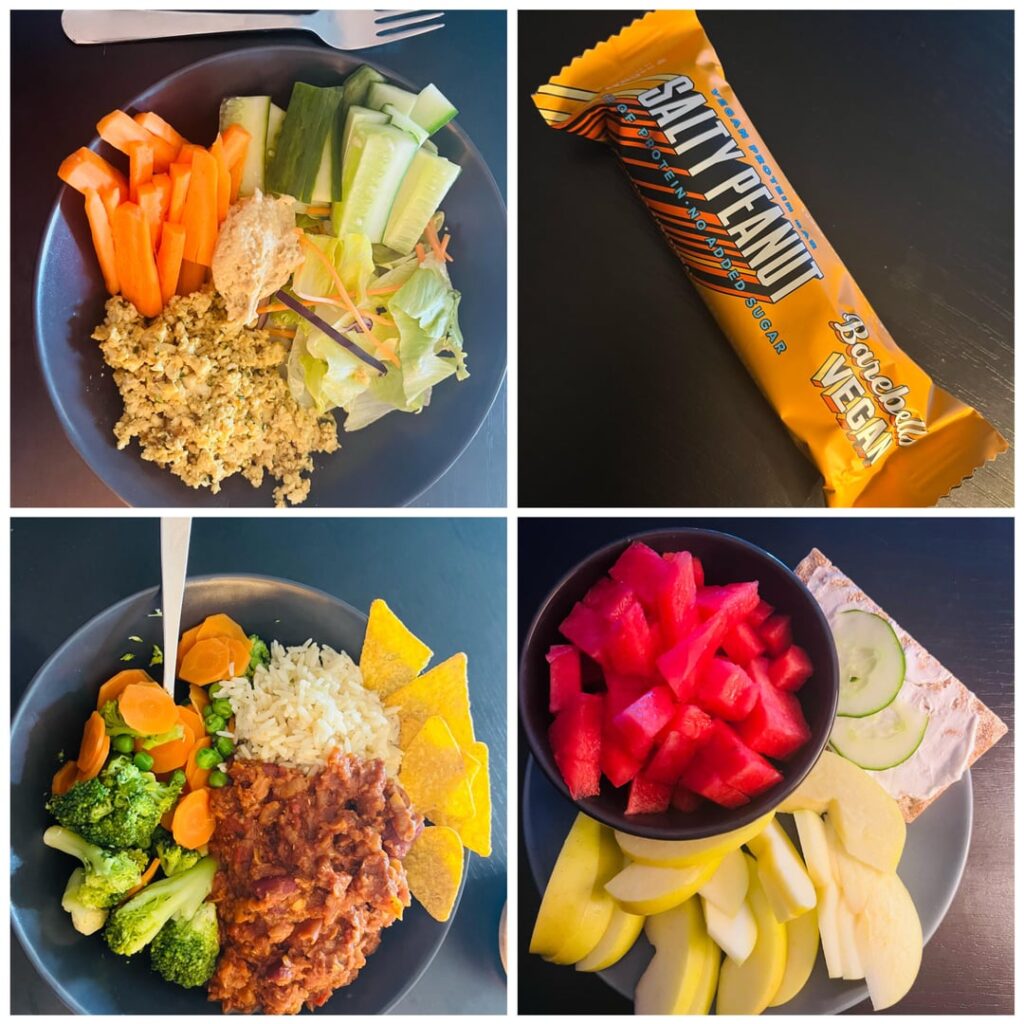 Full day of eating, 1378 calories. 😊